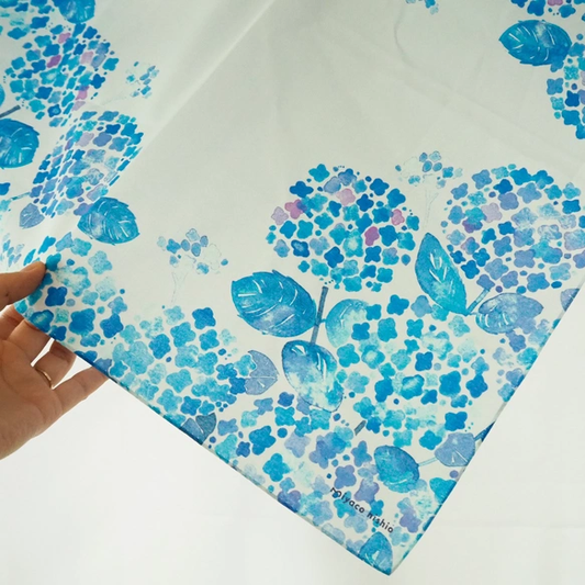 水彩手帕「繡球花」可兼作絲巾