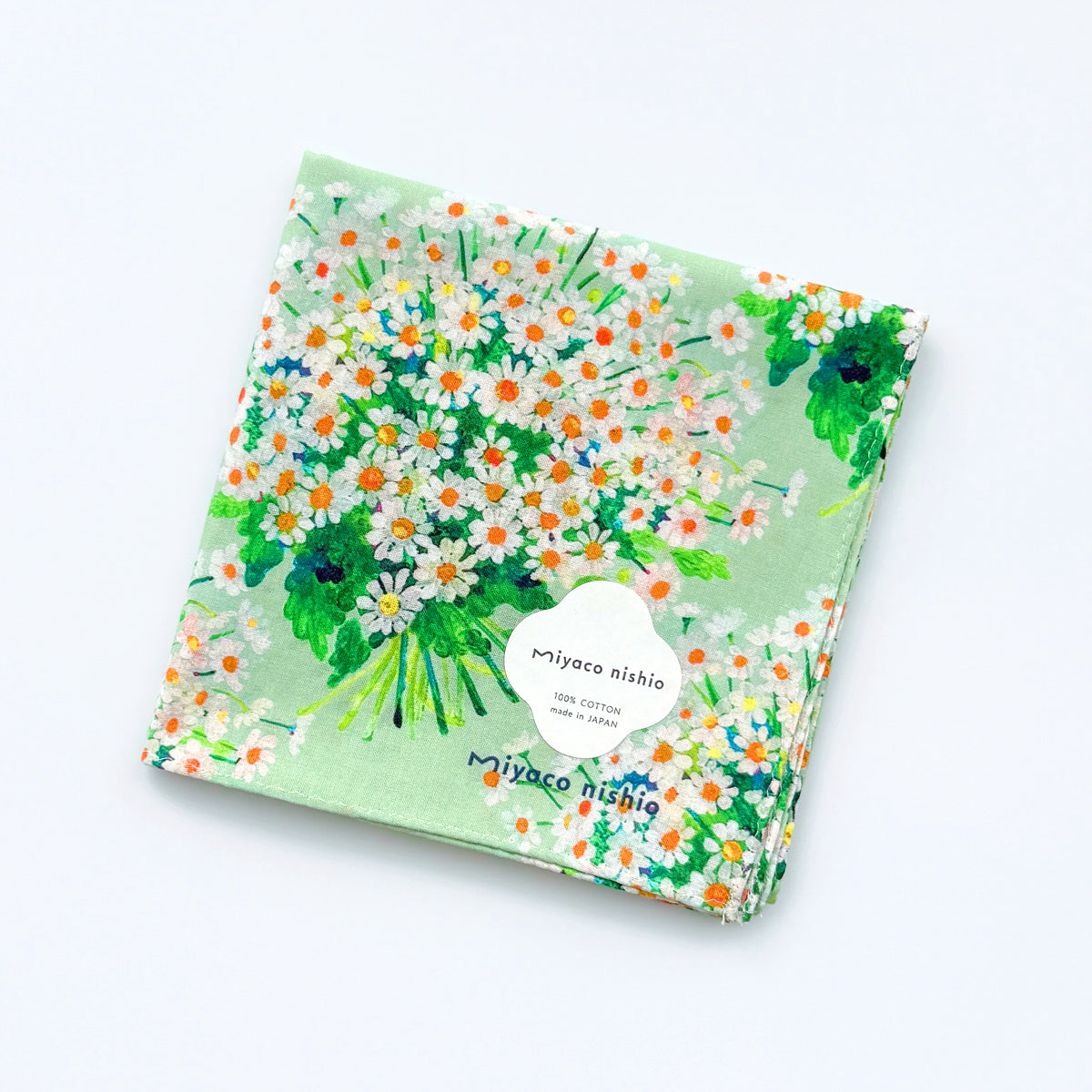 也能當圍巾的水彩畫手帕「小菊」