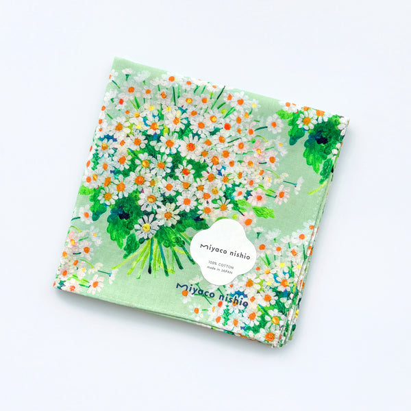 也能當圍巾的水彩畫手帕「小菊」