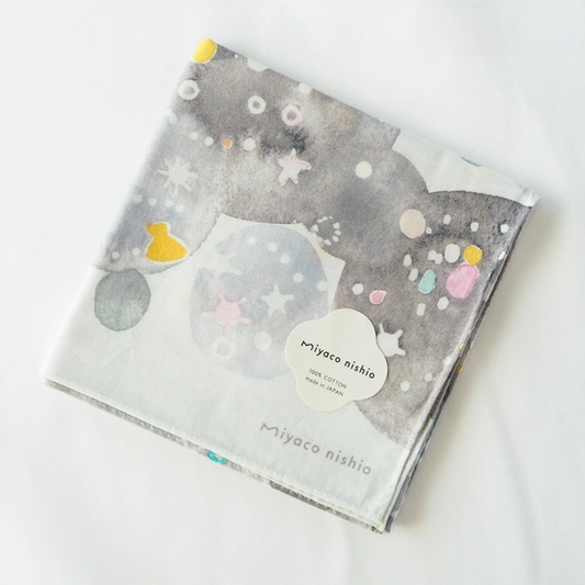 可作絲巾的水彩手帕「星砂」