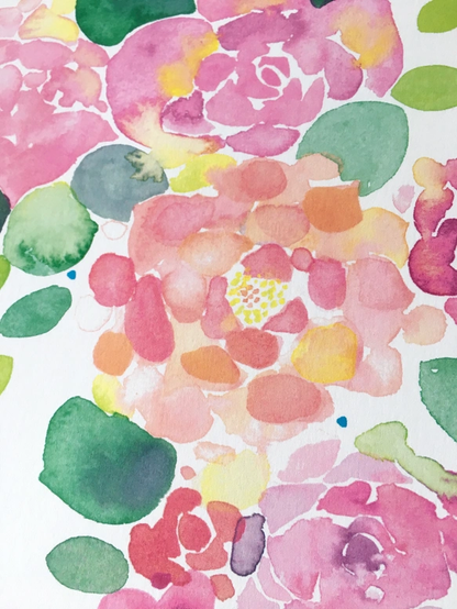 水彩畫海報 (A4) 「ROSE」