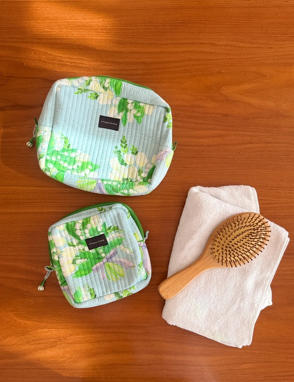 菱格紋束口袋L尺寸 「鈴蘭」
