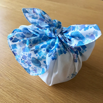 水彩手帕「繡球花」可兼作絲巾