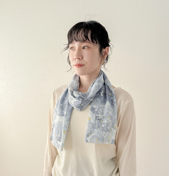 有機棉披肩 「星之沙」