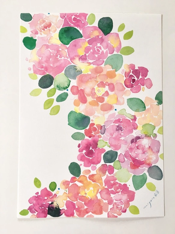 水彩畫海報 (A4) 「ROSE」