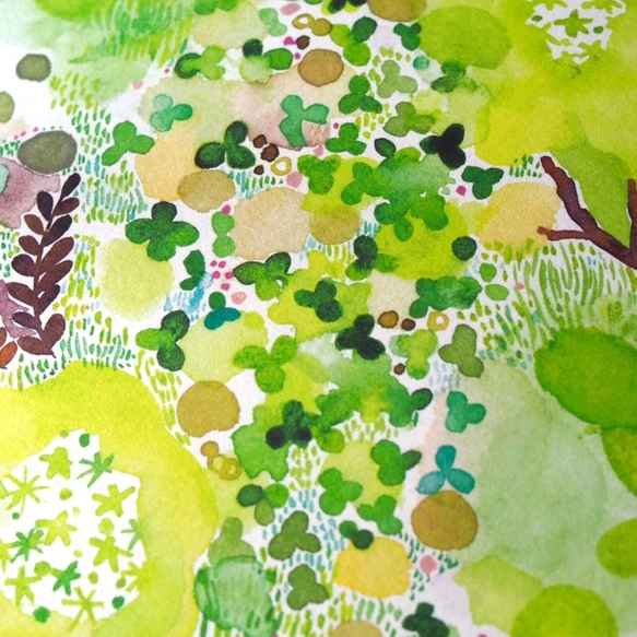 水彩畫海報 (30cm × 30cm) 「小小的喜悅匯聚而成」