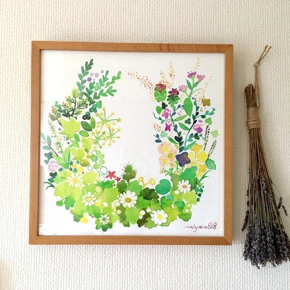 水彩畫海報 (30cm×30cm) 「合唱團」