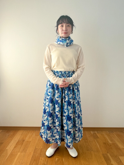 有機棉圍巾「天鵝」