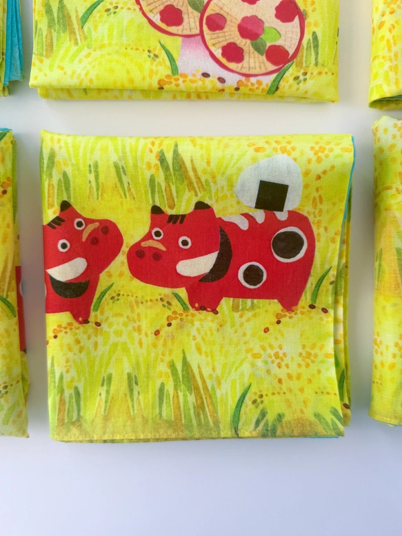 可當作絲巾的水彩畫手帕「魚米之鄉的東北」