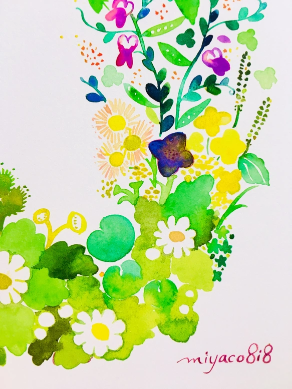 水彩畫海報 (30cm×30cm) 「合唱團」