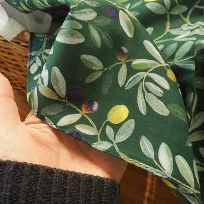 可當絲巾的水彩手帕「OLIVE」